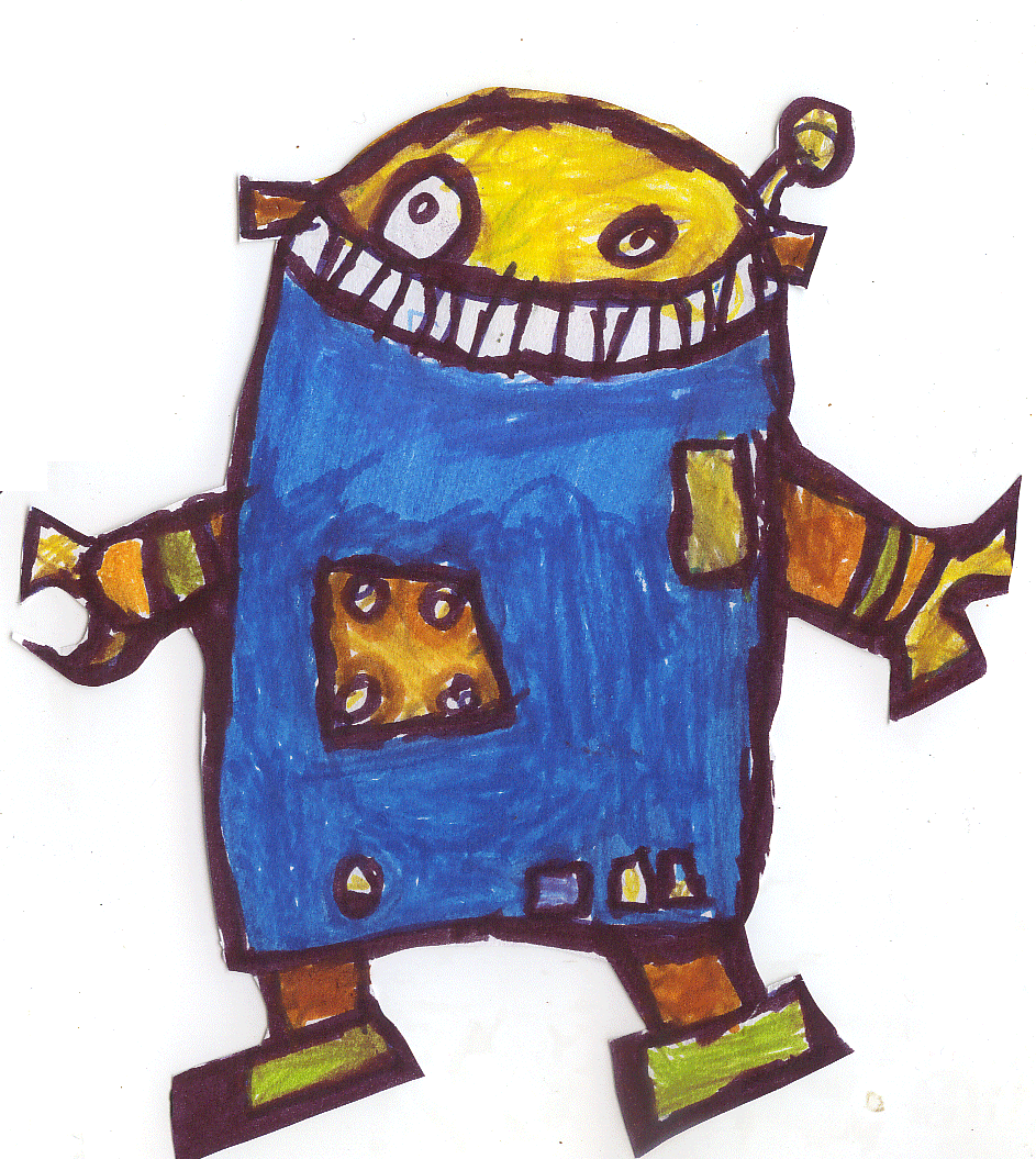 Le robot bleu